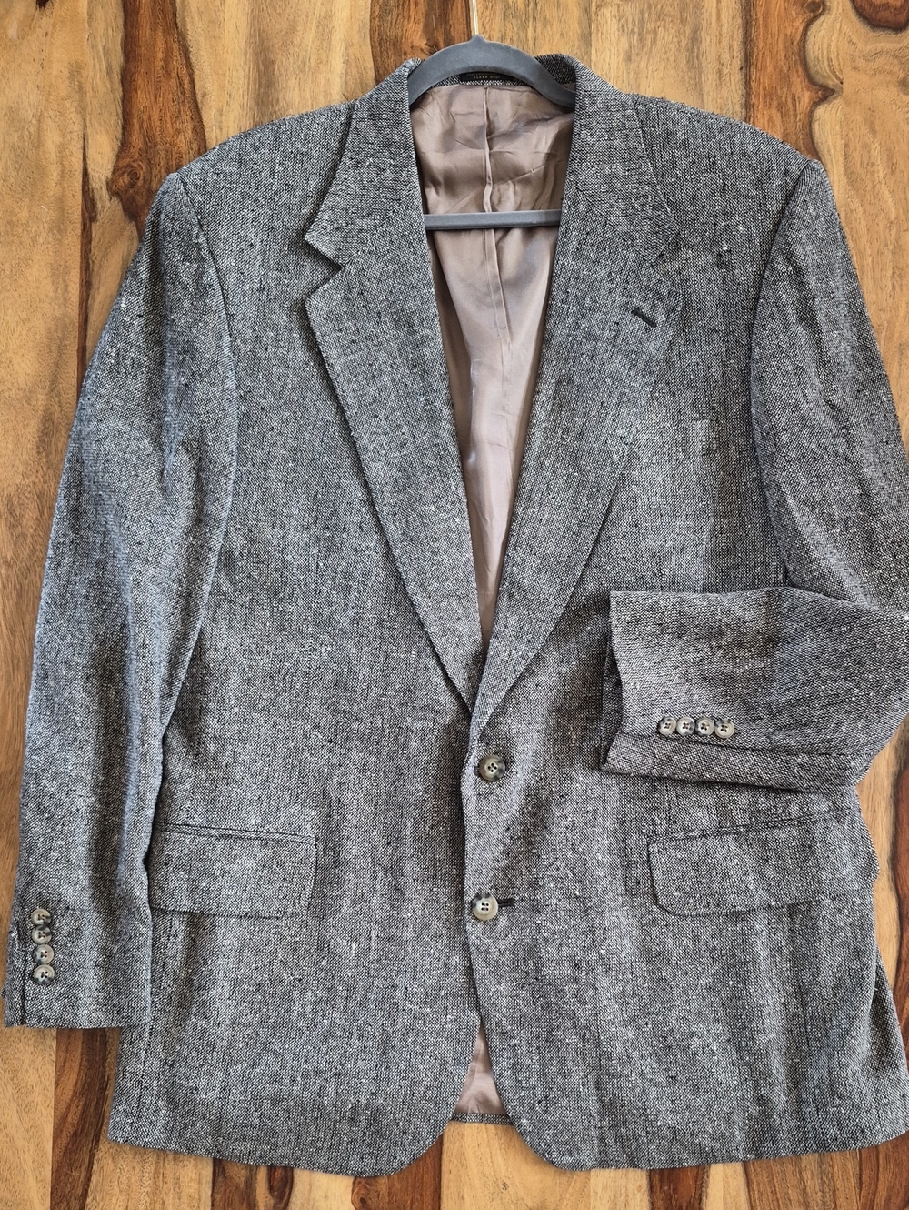 Robert Stock Vintage Wool Textured Blazer 43 Long